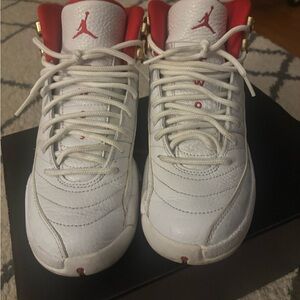Jordan Sneakers in White and Red Chinese new years